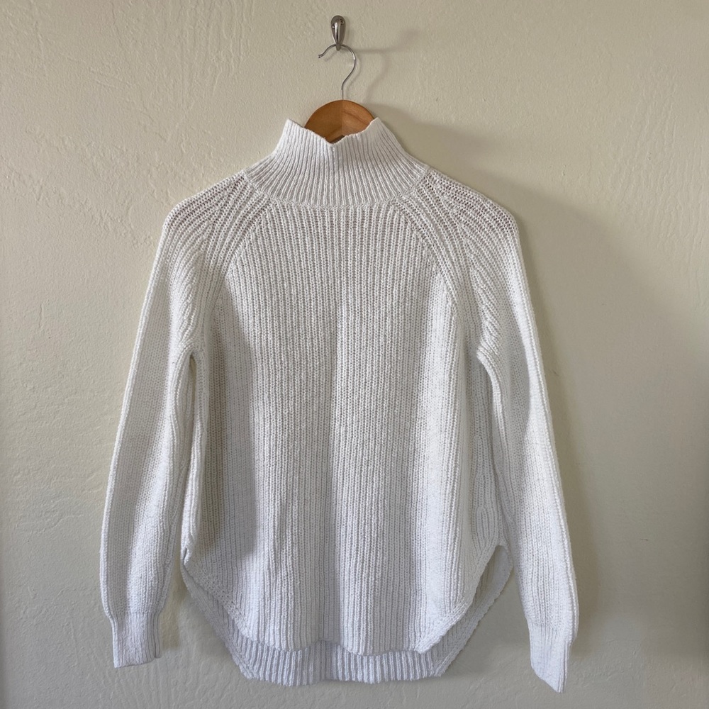 Women’s White Mock Neck Knit Sweater from Maeve by Anthropologie size XS